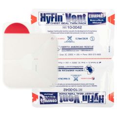 North American Rescue HyFin Vent Compact Chest Seal Twin Pack