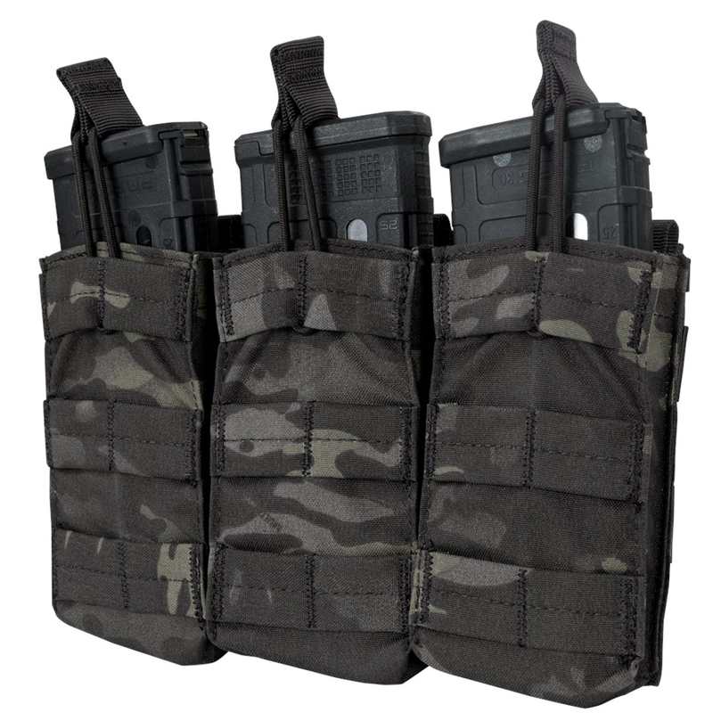 Condor Outdoors Triple M4/M16 Open-Top Mag Pouch - MultiCam Black