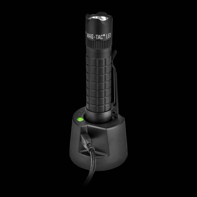 Maglite MAG-TAC LED Rechargeable Crowned Bezel System