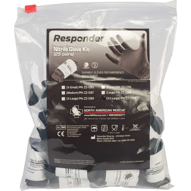 North American Rescue Black Responder Gloves - 2X Large