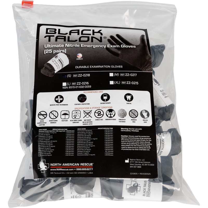 North American Rescue Black Talon Gloves - Small