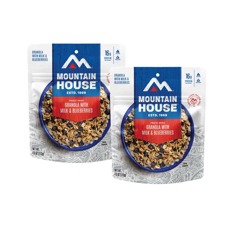 Mountain House Granola with Milk & Blueberries 2-Pack