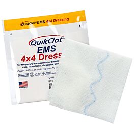 North American Rescue QuikClot EMS 4 x 4 Hemostatic Gauze