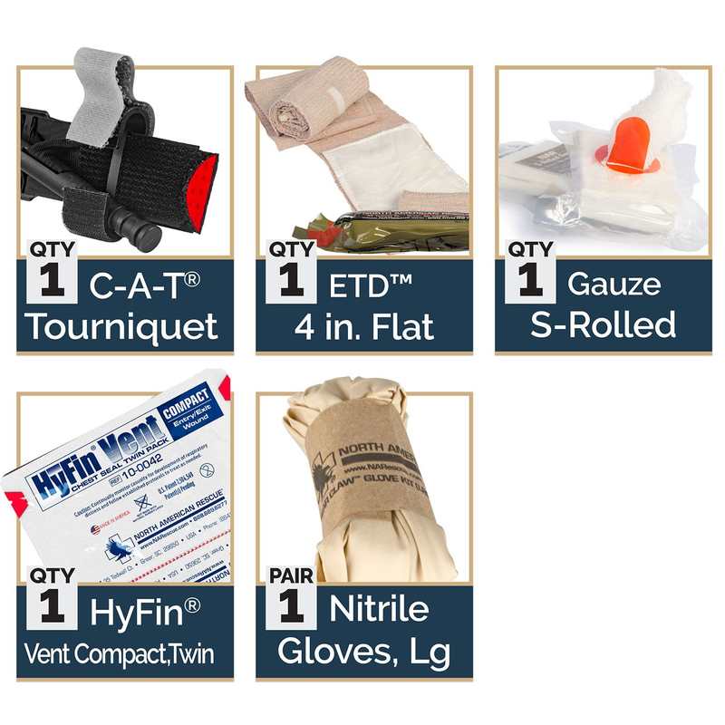 North American Rescue M-FAK Mini First Aid Kit - Basic