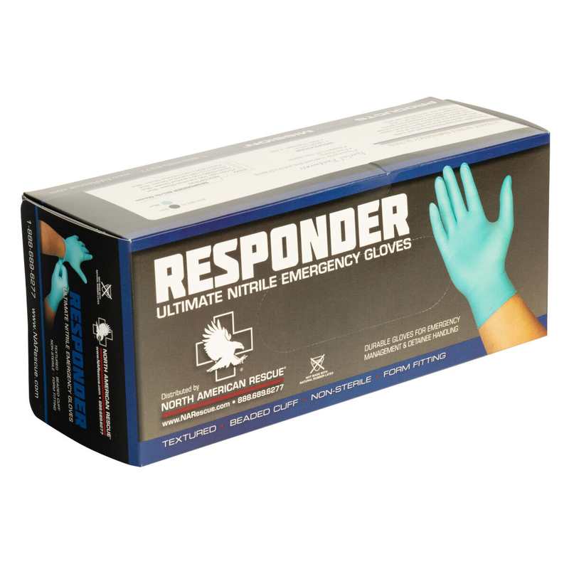 North American Rescue Responder Nitrile Gloves - Blue