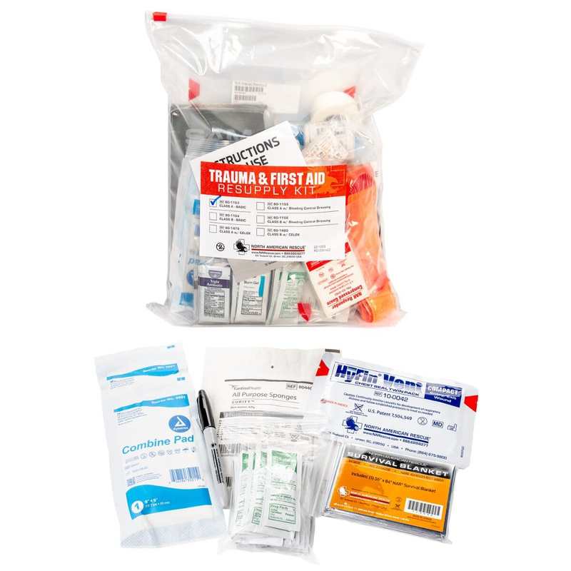 North American Rescue Trauma and First Aid Resupply Kit - Class A