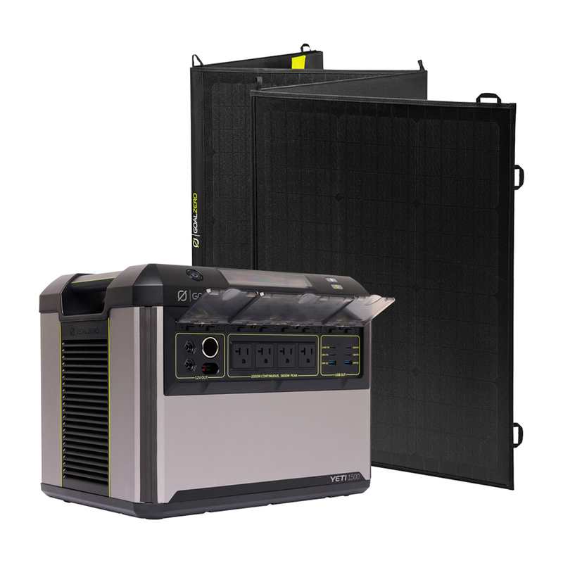 Goal Zero Yeti 1500 + Nomad 200 Solar Generator