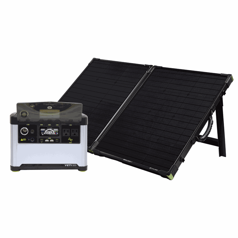 Goal Zero Yeti 500 + Boulder 100 BC Solar Generator