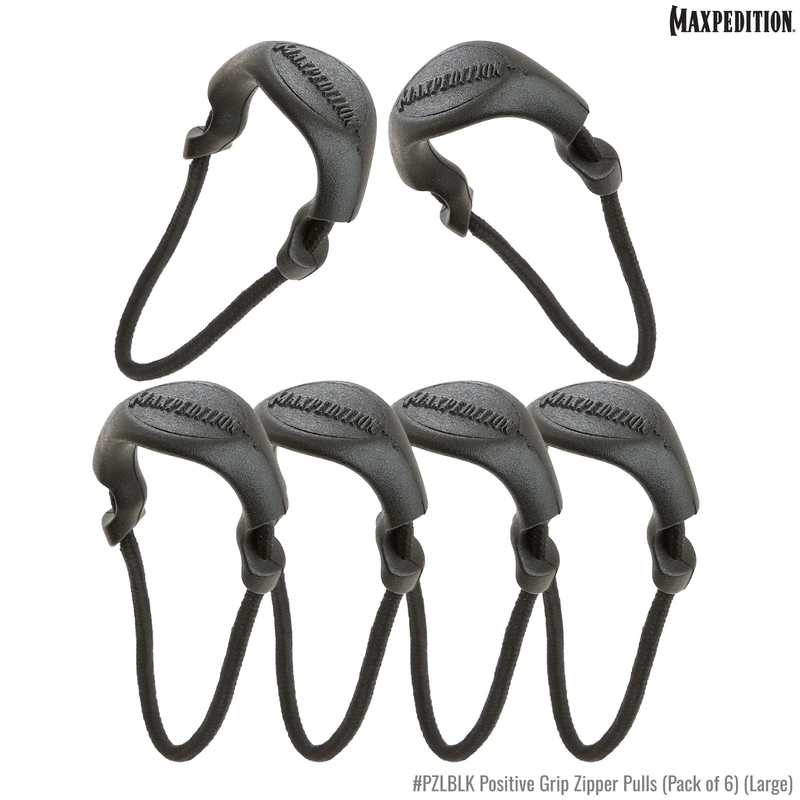 Maxpedition PZL Positive Grip Zipper Pulls (Pack of 6) (Large)