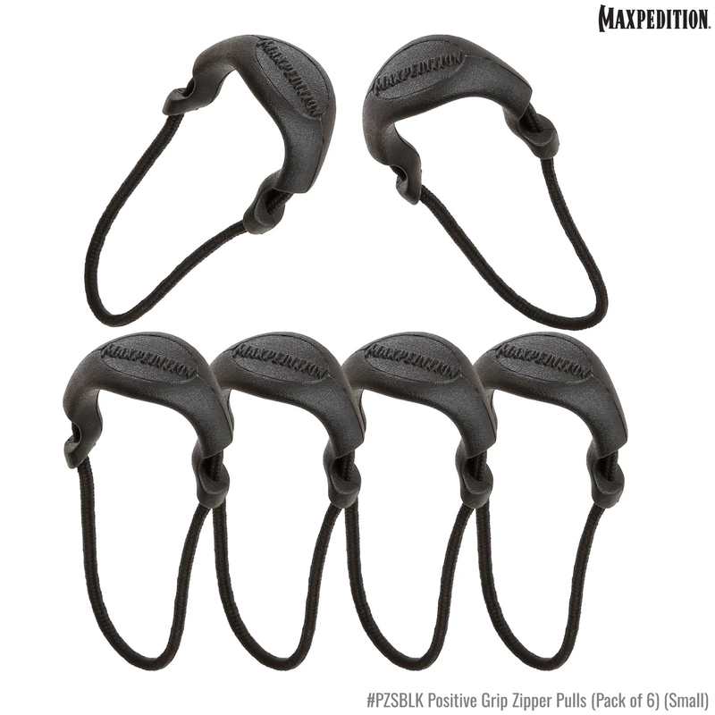Maxpedition PZS Positive Grip Zipper Pulls (Pack of 6) (Small)