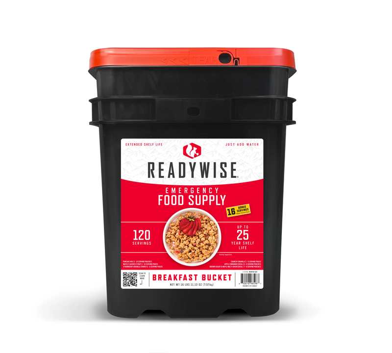 ReadyWise 120 Serving Breakfast Bucket · SKU RW10-121