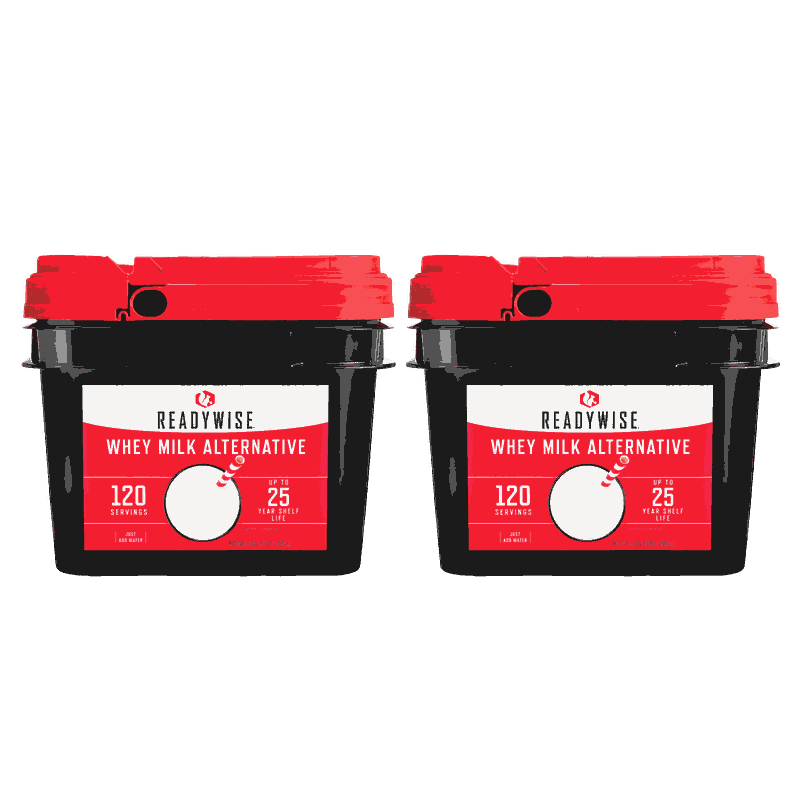 ReadyWise 240 Servings Emergency Whey Milk Alternative Bundle