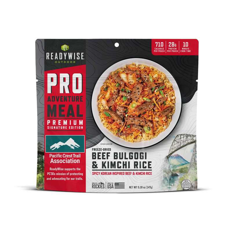 ReadyWise Beef Bulgogi & Kimchi Fried Rice - Signature Edition Pro Adventure Meal with the Pacific Crest Trail Association SF