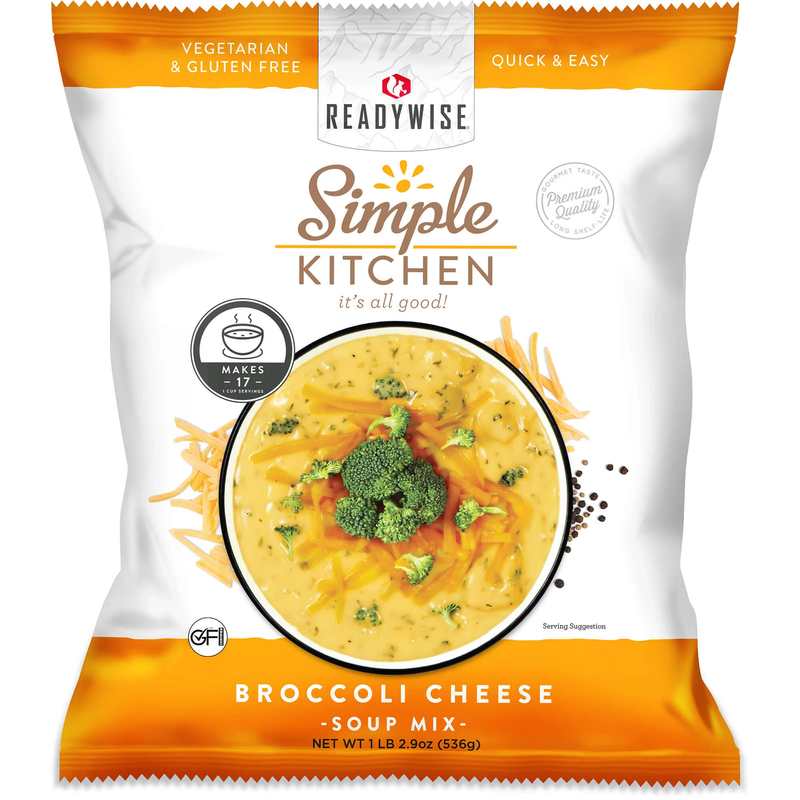 ReadyWise Broccoli Cheese Soup Mix - 17 Servings per Pouch