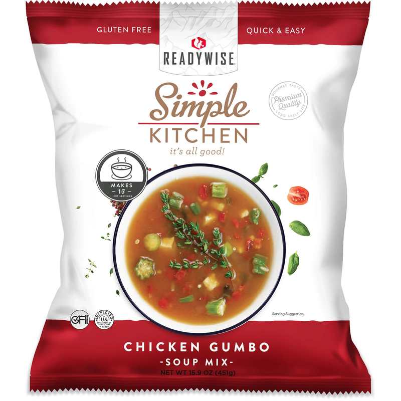 ReadyWise Chicken Gumbo Soup Mix - 17 Servings per Pouch