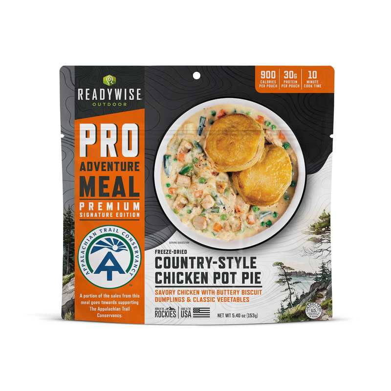ReadyWise Country Style Chicken Pot Pie - Signature Edition Pro Adventure Meal with Appalachian Trail Conservancy SF