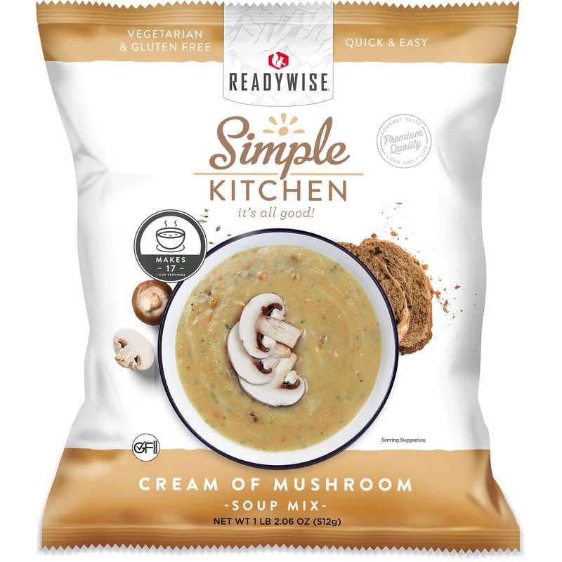 ReadyWise Cream of Mushroom Soup Mix - 17 Servings per Pouch