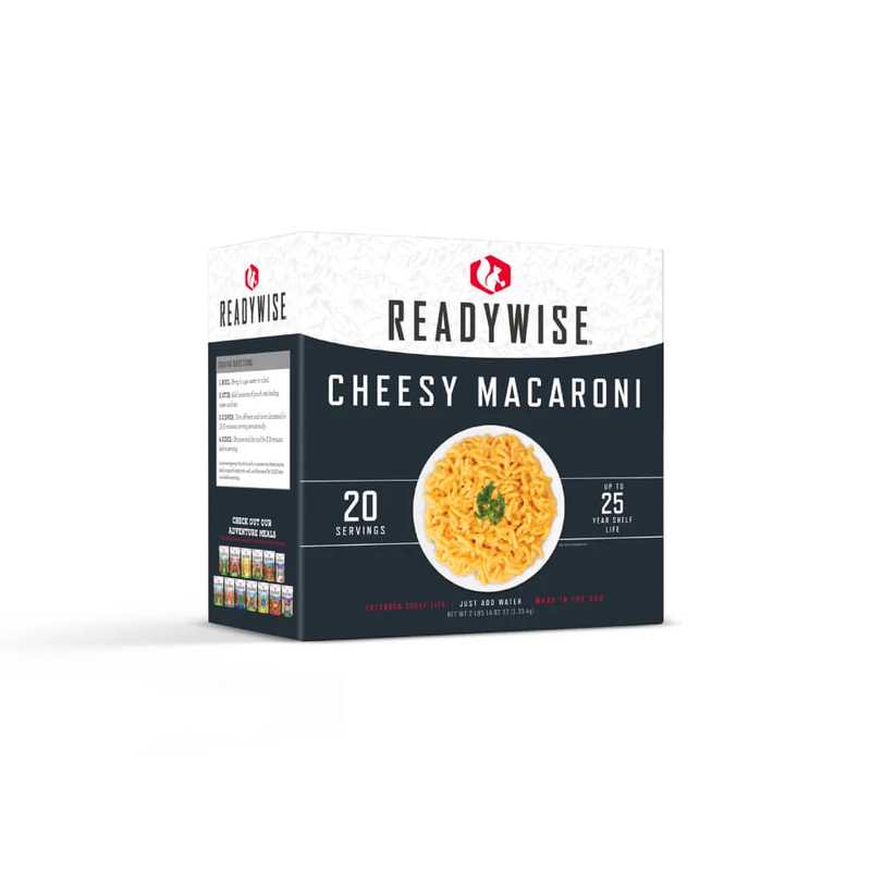 ReadyWise Emergency Food Favorite - Cheesy Macaroni (5 x 4 Serving Pouches)