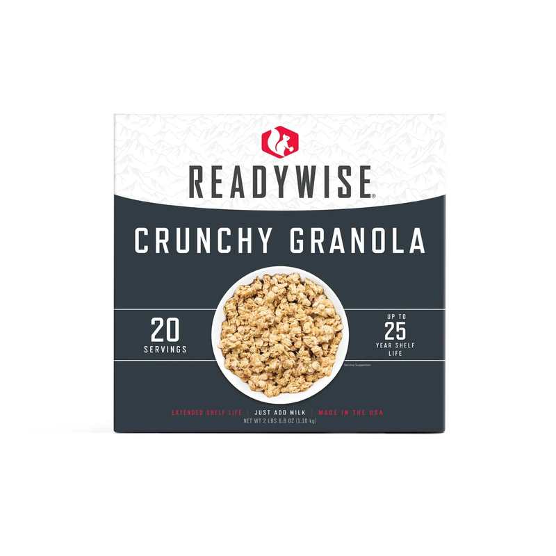 ReadyWise Emergency Food Favorite - Crunchy Granola (5 x 4 Serving Pouches)