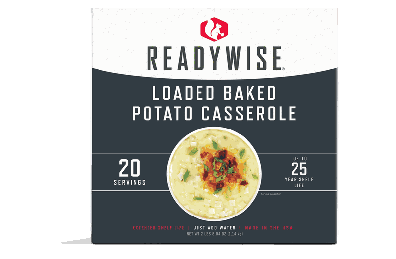 ReadyWise Emergency Food Favorite - Loaded Baked Potato Casserole (5 x 4 Serving Pouches)