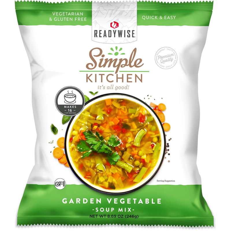 ReadyWise Garden Vegetable Soup Mix - 16 Servings per Pouch