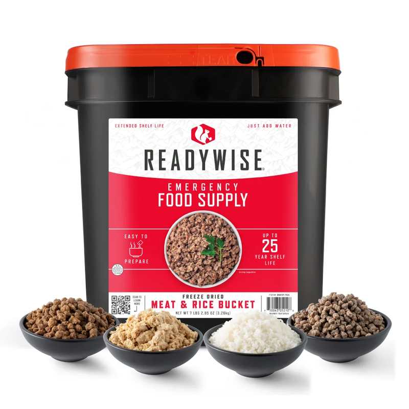 ReadyWise ReadyWise Freeze Dried Meat & Rice Survival Bucket