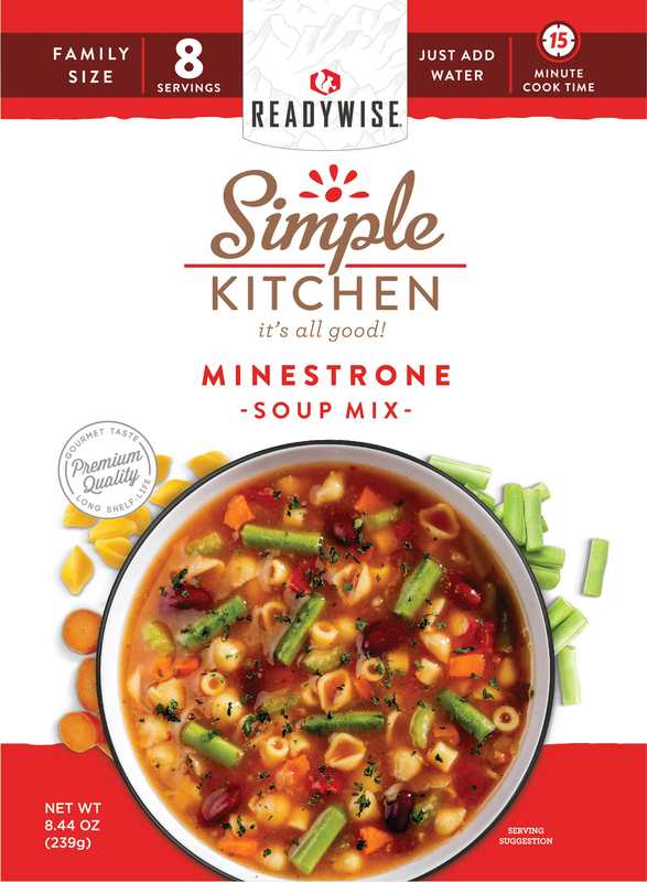 ReadyWise MINESTRONE - Soup Mix - 6 Ct Case - 8 Servings