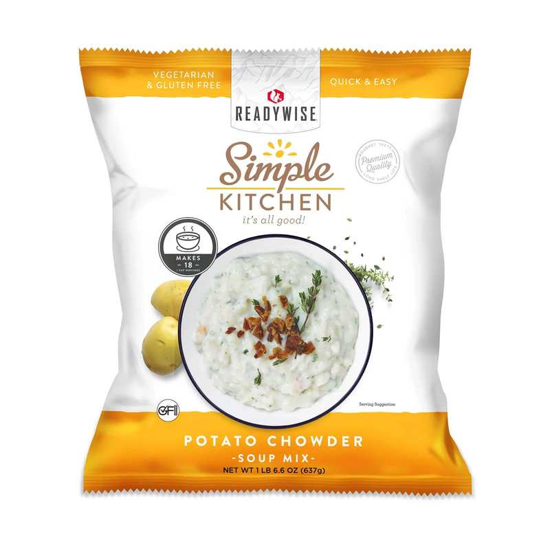 ReadyWise Potato Chowder Soup Mix - 18 Servings per Pouch