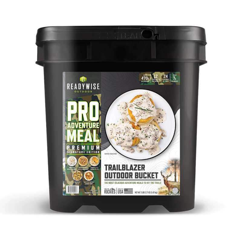 ReadyWise Pro Meals Outdoor Variety Pack - Bucket of 12 Individual Meals