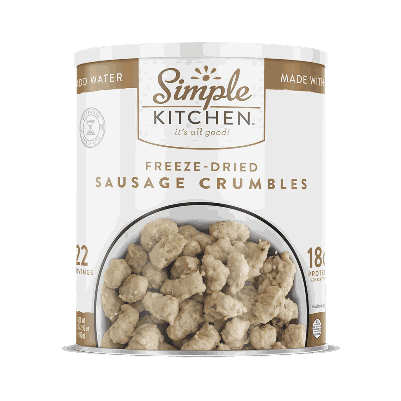 ReadyWise Sausage Crumbles – Freeze-Dried #10 Can – 22 Servings | ReadyWise