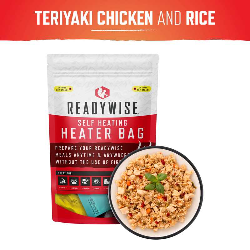ReadyWise Self Heating Kit - Teriyaki Chicken and Rice + Snack