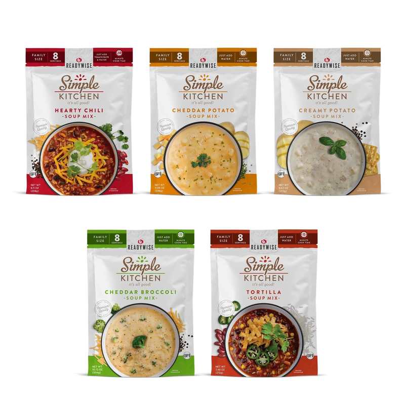 ReadyWise Simple Kitchen Gluten-Free Soup Variety Pack (Five Varieties)