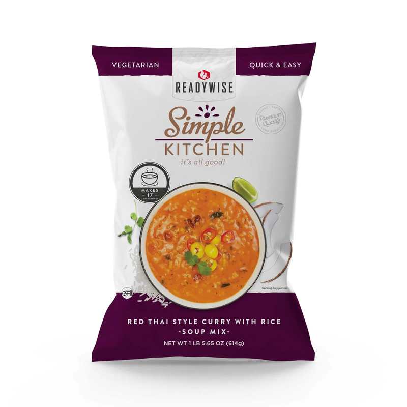 ReadyWise Simple Kitchen Red Thai Style Curry with Rice