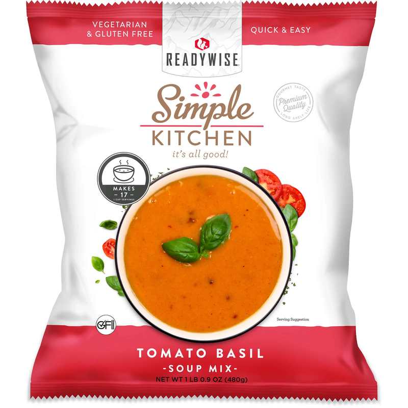 ReadyWise Tomato Basil Soup Mix - 17 Servings per Pouch