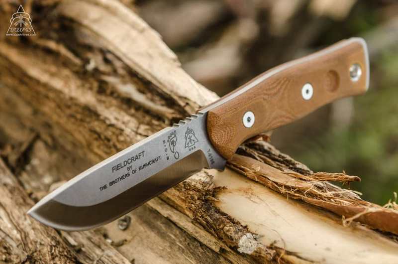 TOPS Knives Fieldcraft by Brothers of Bushcraft Tumble Finish