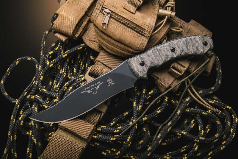 TOPS Knives Longhorn Bowie with Rocky Mountain Tread