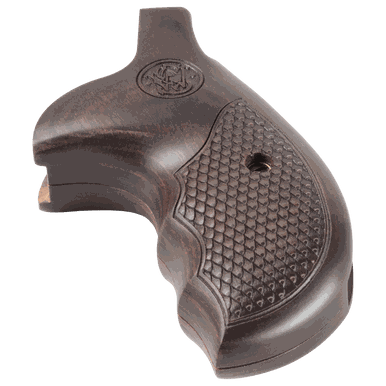 Red Dymondwood Deluxe Wood Finger Groove Grips For N-Frame Revolvers