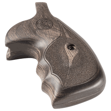 Brown Dymondwood Finger Groove Wood Grips For K/L-Frame Revolvers