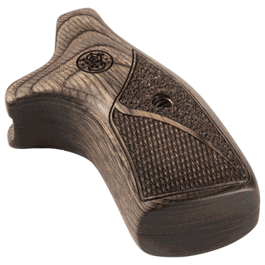 Brown Dymondwood Round To Square Wood Conversion Grips For J-Frame Revolvers