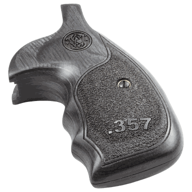 Black Dymondwood 357 Textured Grips For Round Butt K/L-Frame Revolvers